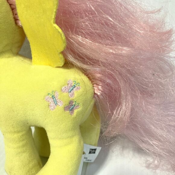 MY LITTLE PONY Fluttershy Plush Pony by Hasbro 2017 Yellow and Pink 7 inches - Picture 5 of 12